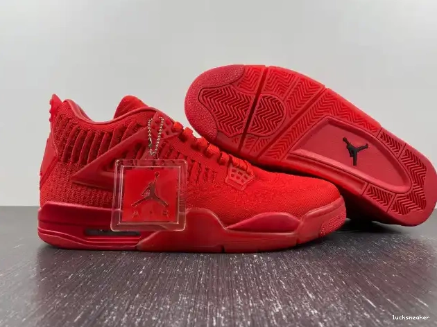 Reps LUCY Jordan 4 AQ3559-600 Flyknit Red Retro 0426